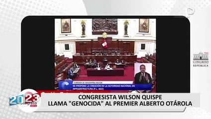 Congresista Wilson Quispe llama "genocida" a premier Alberto Otárola