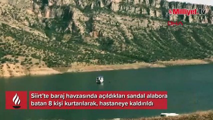 Siirt’te Ilısu Barajı havzasında sandal alabora oldu: 8 kişi kurtarıldı
