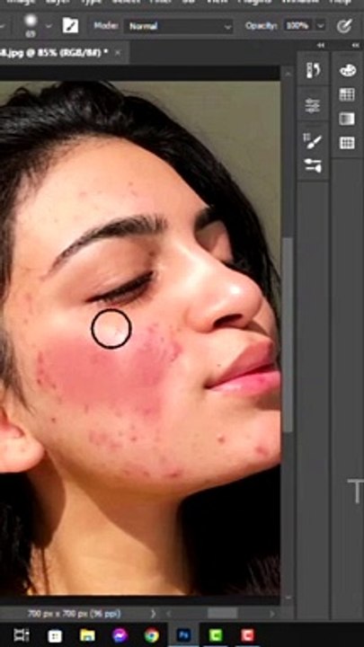 A Quick and Easy Way to Repair Skin in Photoshop #reelsfb #new #reels #photoshop #shorts #repairskin