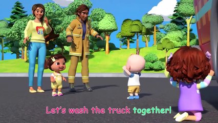 Fire Truck Wash Song - CoComelon Nursery Rhymes & Kids Songs