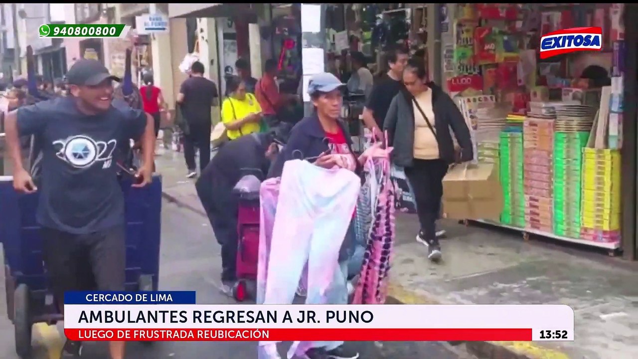  Mesa Redonda: Ambulantes regresan a Jr. Puno