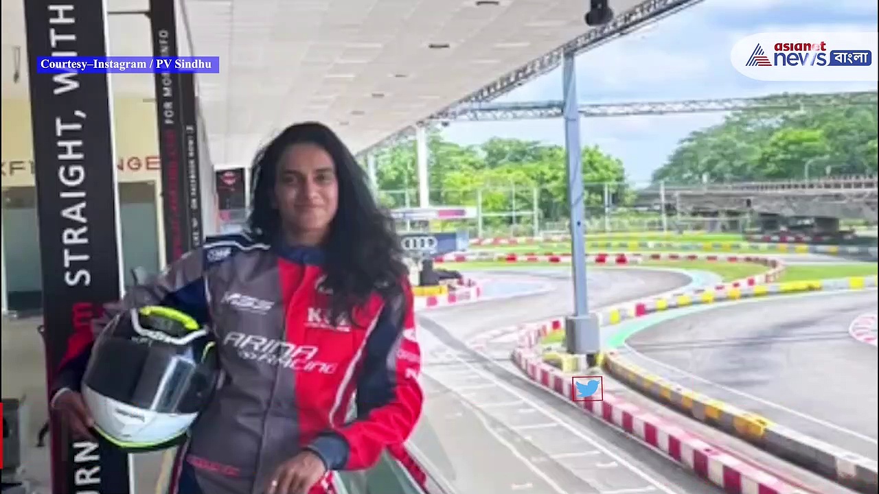 PV Sindhu: র‍্যাকেটের বদলে হাতে স্টিয়ারিং, কে এফ ১ কার্টিং সার্কিটে পিভি সিন্ধু