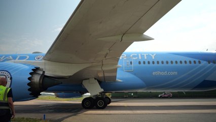 European Champions Manchester City arriving back in UK after Istanbul win