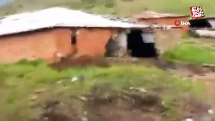 Kırıkkale'de duvarları yıkılan ağırdaki küçükbaş hayvanlar sele kapıldı