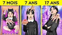 On A Adopté Mercredi Addams || Des Astuces Secrètes Et Des Gadgets Pour Les Parents Par 123 Go!