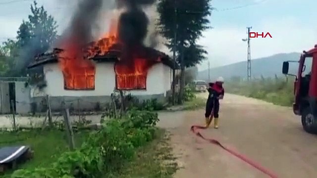 Incendie dans une maison individuelle à Amasya： 1 personne a été hospitalisée