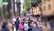 Ciclistas hacen rodada nudista en la Ciudad de México