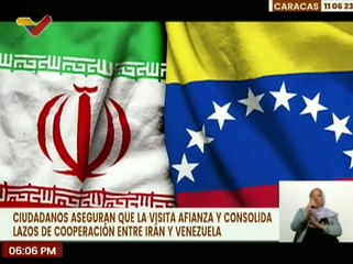 Ciudadanos respaldan lazos de cooperación entre Venezuela e Irán