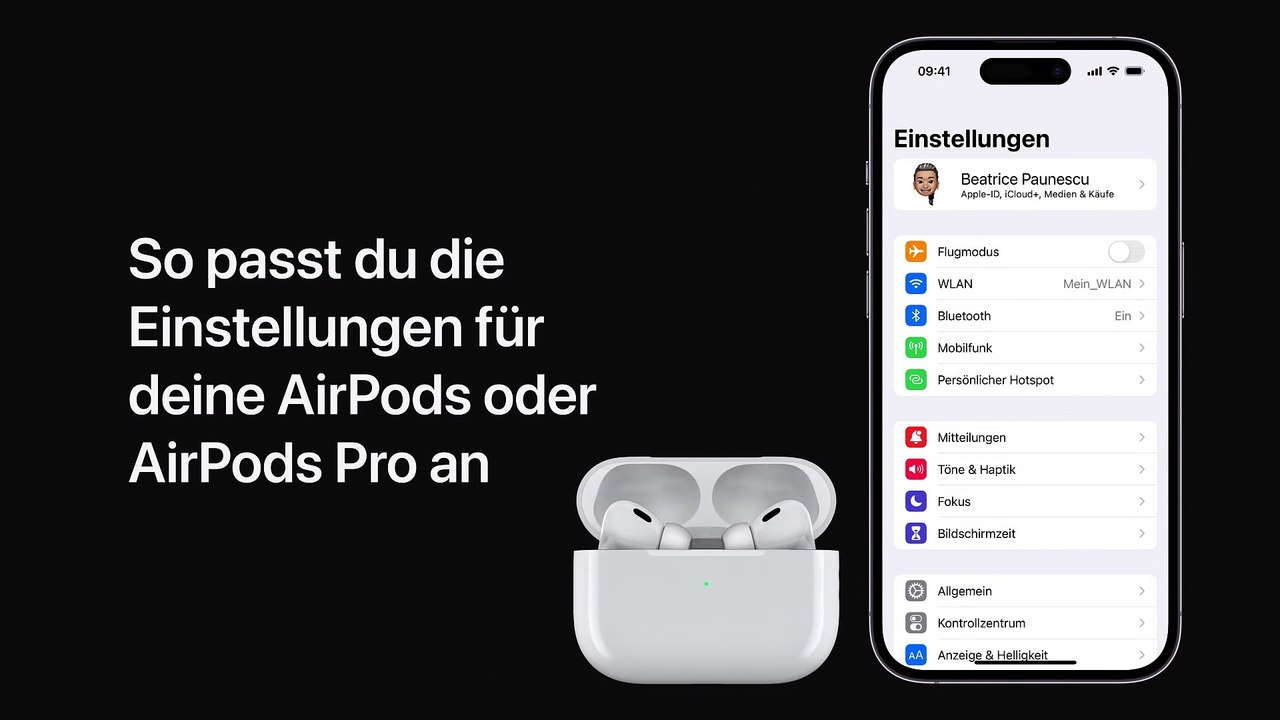 Die Einstellungen für AirPods oder AirPods Pro anpassen