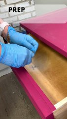 Adding Bone Inlay Stencil to a Painted Desk