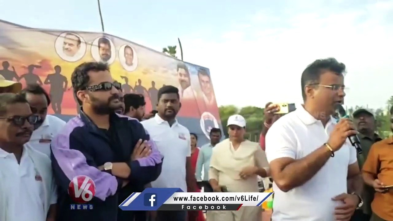 Vishwak Sen and Ashwin Babu Participates In 'Telangana Run' Program | V6 News