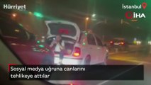 Sosyal medya uğruna canlarını tehlikeye attılar!