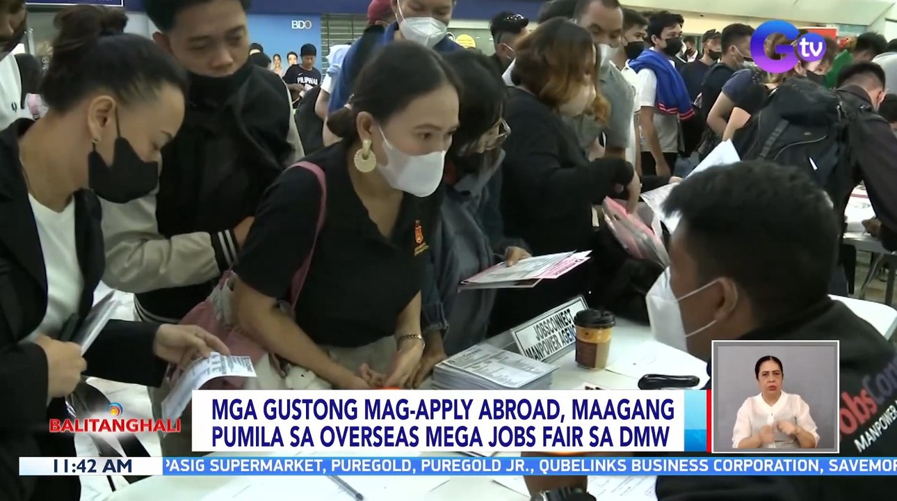 Mga gustong mag-apply abroad, maagang pumila sa Overseas Mega Jobs Fair sa DMW | BT