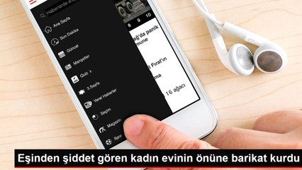 Eşinden şiddet gören kadın evinin önüne barikat kurdu