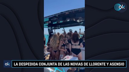 La despedida conjunta de las novias de Llorente y Asensio