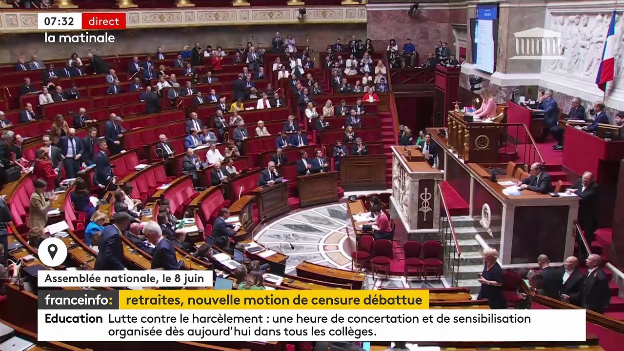 Réforme des retraites: Les députés vont se prononcer aujourd’hui sur une nouvelle motion de censure, la 17e déposée par les oppositions contre le gouvernement d'Elisabeth Borne en un an - VIDEO