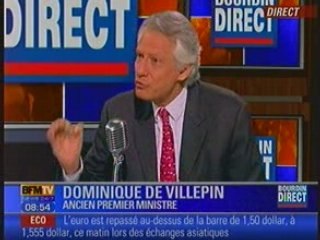 Villepin 25 mars 2008 BFMTV Bourdin (2 sur 2)