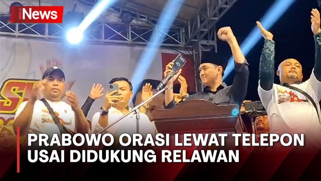 Resmi Didukung Konco Prabowo di Pilpres 2024, Prabowo Subianto Orasi Lewat Telepon