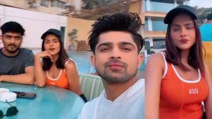 Priyanka Chahar Chaudhary Beach पर Amrik aka Abhishek और भाई Yogesh के साथ दिखीं ये करते | FilmiBeat