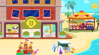 Baby Panda's Summer Vacation | Baby Panda Hotel | Cooking Game, Surfing, Sand Castle  BabyBus Game