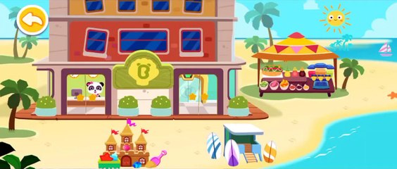 Baby Panda's Summer Vacation | Baby Panda Hotel | Cooking Game, Surfing, Sand Castle  BabyBus Game