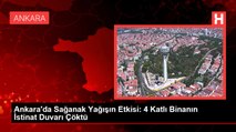 Ankara'da Sağanak Yağışın Etkisi: 4 Katlı Binanın İstinat Duvarı Çöktü
