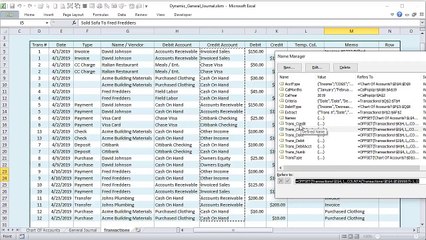 How To Create A Dynamic General Journal & Accounts Register In Excel