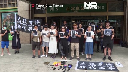 Des militants organisent une flashmob à Taipei en soutien à Hong Kong