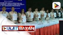 Buong lalawigan ng Quezon, idineklara nang 'insurgency free'