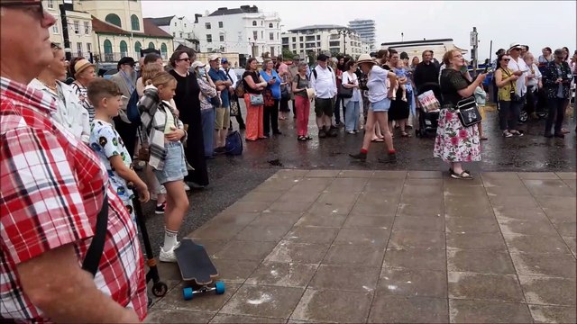 The Duck Pond Sailors singing sea shanties to celebrate the Bashford family of Worthing fishermen
