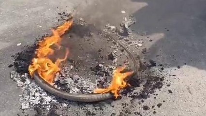 পূর্ব বর্ধমান: মাঝ রাস্তায় জ্বলল আগুন! স্তব্ধ জাতীয় সড়ক