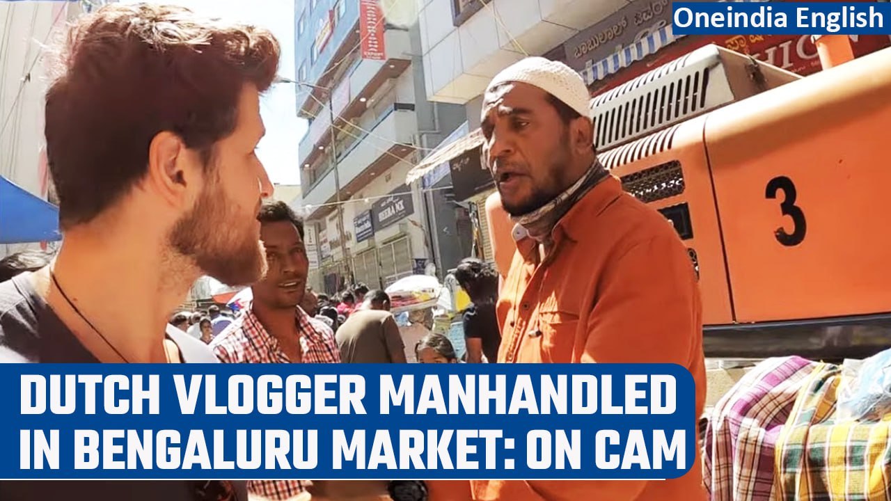 Dutch vlogger manhandled by street vendor in Bengaluru market, accused arrested | Oneindia News