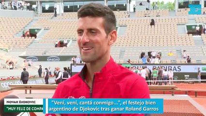 El festejo bien argentino de Djokovic tras ganar Roland Garros