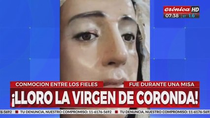 Conmoción por las lágrimas derramadas por la Virgen de Coronda