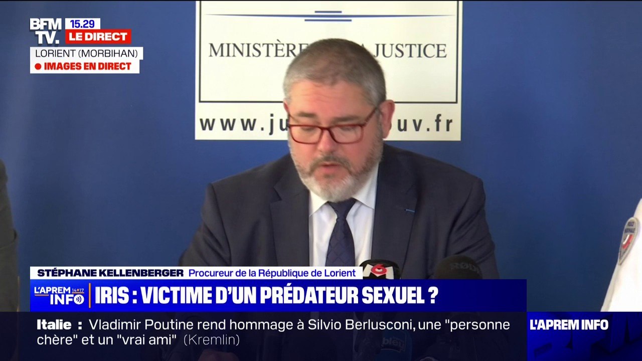 Meurtre d'Iris: "L'autopsie de la victime a révélé des lésions sexuelles traumatiques" selon Stéphane Kellenberger, procureur de la République de Lorient