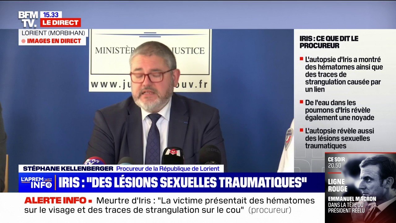 Meurtre d'Iris: le principal suspect a déjà été condamné à 4 reprises dont une fois pour "viol", selon le procureur de Lorient