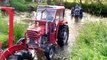 Tractors crossing the ford during the Tamlaght O'Crilly District tractor run