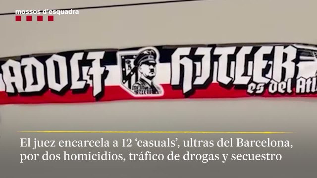 El juez encarcela a 12 miembros de los ultras del Barcelona conocidos como 'Casuals'