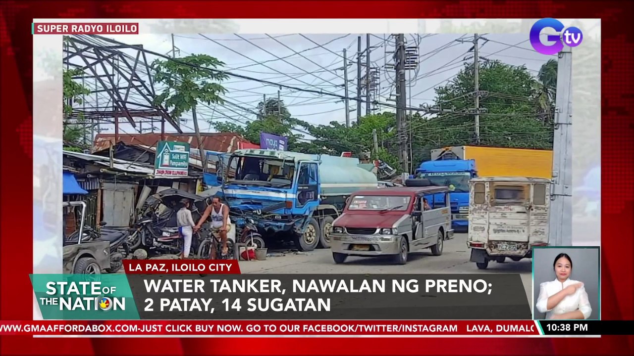 Water tanker, nawalan ng preno; 2 patay, 14 sugatan | SONA
