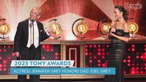 Jennifer Grey Tears Up as She Presents Tony Lifetime Achievement Award to Dad, 'Cabaret' Star Joel Grey