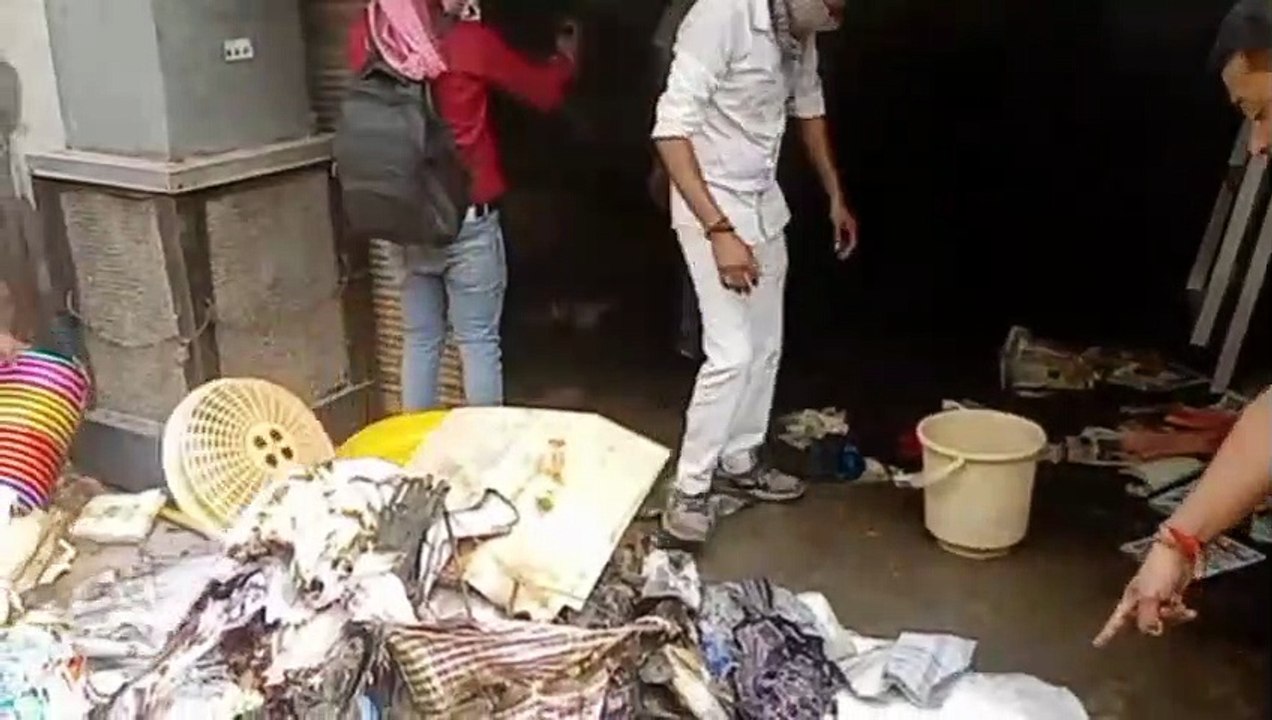 A fire broke out in a plastic godown