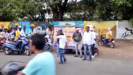 Bhilai कर्जदार है कांग्रेस सरकार, आप ने निकाली रैली