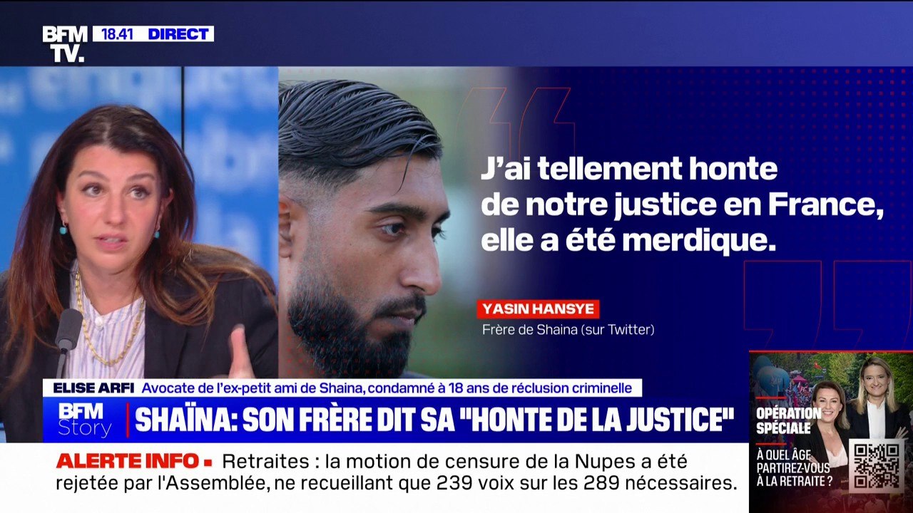 Meurtre de Shaïna: "Ce sont des propos terribles", l'avocate de l’ex-petit ami de Shaïna réagit aux propos du frère de l'adolescente sur la justice française