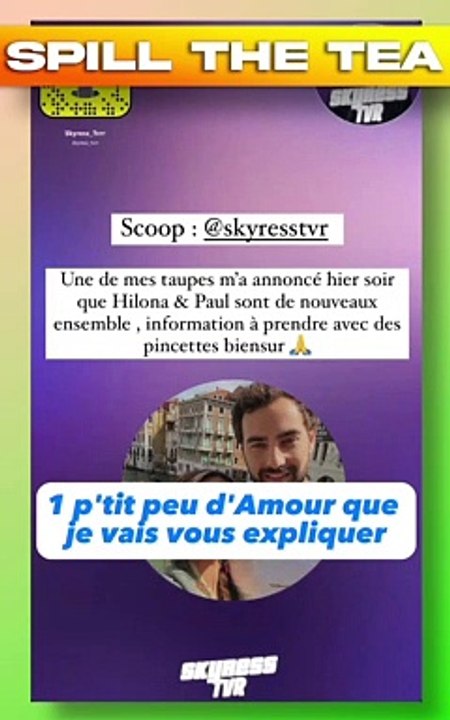 HILONA ET PAUL ANDRE DE NOUVEAU EN COUPLE