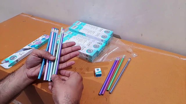 Unboxing and Review of DOMS C3 PEARLY SUPER DARK PENCILS for student