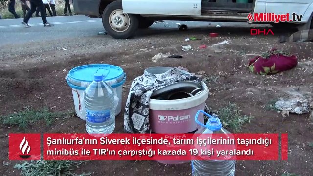 Tarım işçilerinin olduğu minibüs ile TIR çarpıştı! Çok sayıda yaralı var