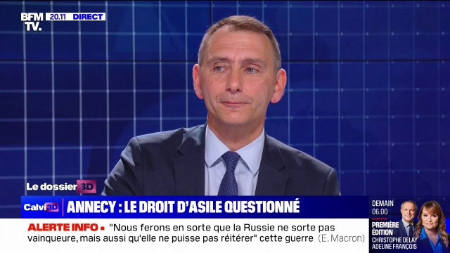 Annecy/droit d'asile: Aujourd'hui, le droit d'asile est dévoyé en France , pour Laurent Jacobelli (Rassemblement National)