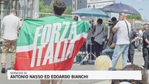 Morte Berlusconi, battibecco tra i sostenitori e il contestatore che ricorda la P2