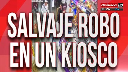 Violento asalto a un kiosko: chorro picaneo y manoseo a la empleada
