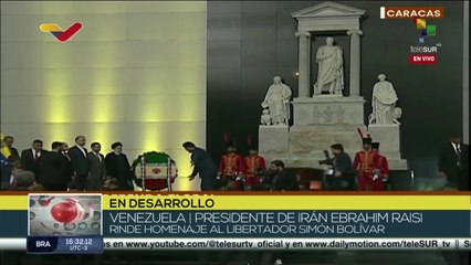 Presidente de Irán rinde homenaje al libertador Simón Bolívar en Venezuela